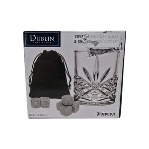 Shannon by Godinger‎ Dublin Collection Whiskey Glass Stones Gift Set New